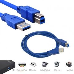 HP 6ft SuperSpeed ​​USB 3.0 3D Yazıcı Kablosu TY5K39000M 917468-001 USB Type-A Type-B / ORJİNAL
