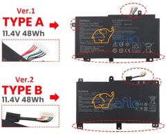 Asus TUF Gaming F15 FX506LU-HN122 uyumlu Notebook Bataryası, Pili (Ver.1)