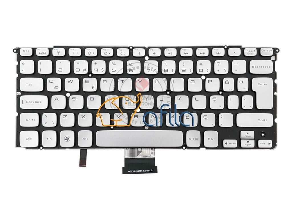Dell Xps 14 - 15 L421x Notebook Klavyesi - Silver - TR - Işıklı