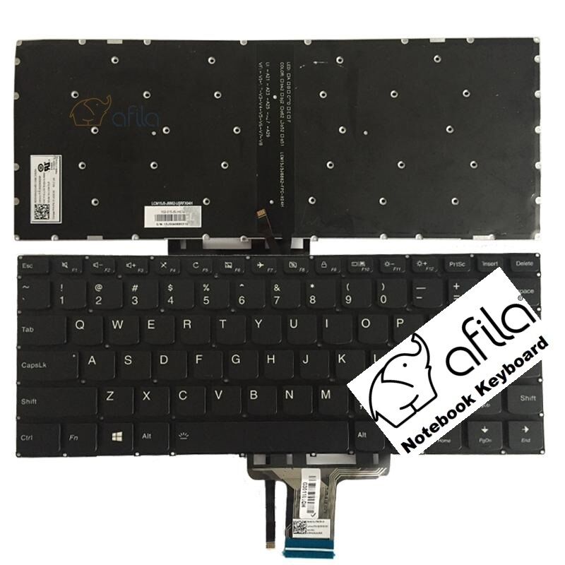 Lenovo Yoga 710-14IKB,710-14ISK Notebook Klavye-Siyah-TR- Işıklı