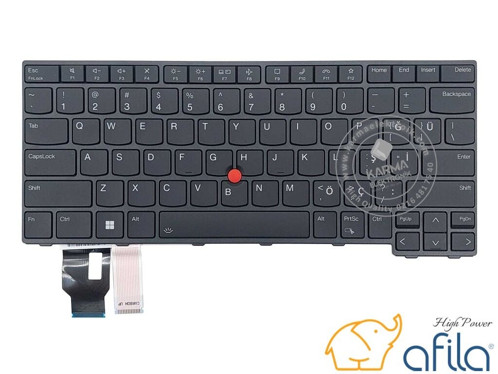 Lenovo ThinkPad T14, T14s Gen3 (Type 21BR 21BS) uyumlu Notebook Klavyesi (Siyah TR) ışıklı