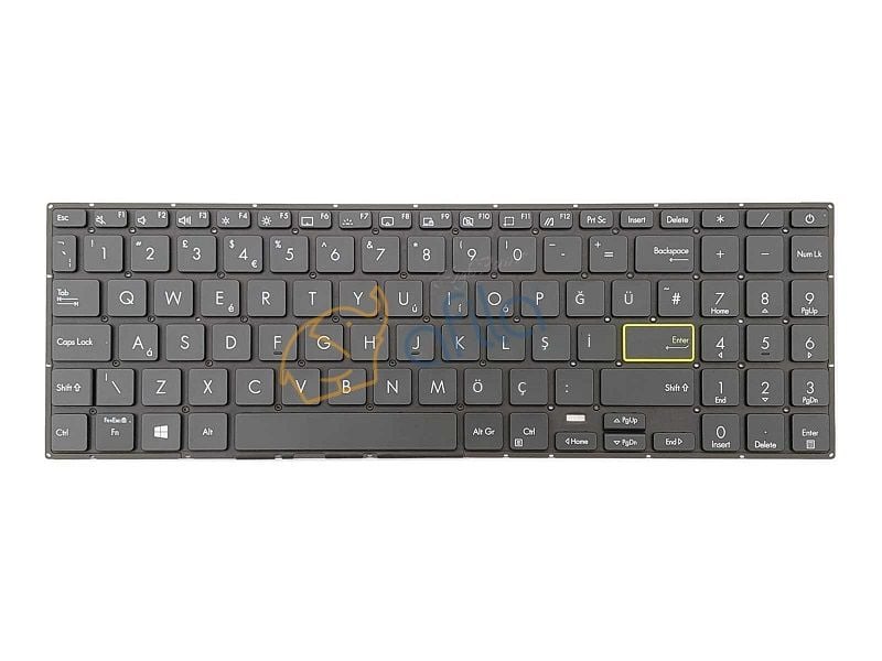 Asus VivoBook 15 K513EP-L157603 Uyumlu Notebook Klavyesi, Tuş Takımı (Siyah TR) ışıklı