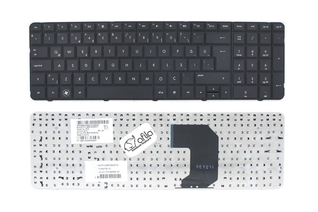 Hp 646568-001, AER18U00010, AER18U001100 Klavyesi (Siyah TR)
