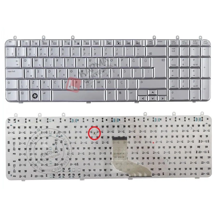 Hp Pavilion Dv7, Dv7-1000 Serisi Notebook Klavyesi - Silver - TR NSK-H810T