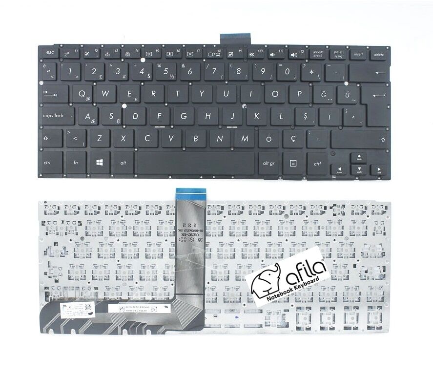 Asus TP300 TP300L TP300LA Notebook Klavyesi - Siyah - TR