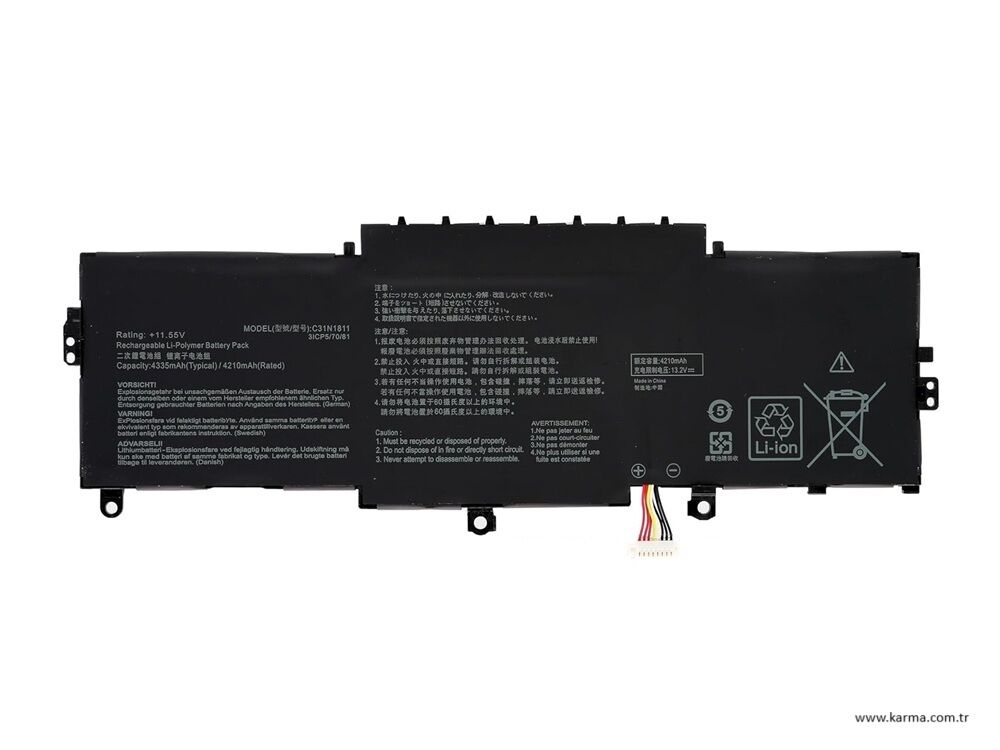 Asus 0B20003080000 Notebook Bataryası, Laptop Pili