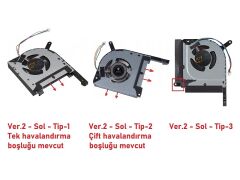 Asus TUF Gaming F17 FX706HEB-HX106 uyumlu Notebook Gpu Fanı V2 (Sol Fan) Tip3