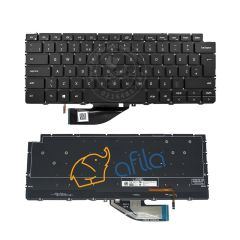 Dell inspiron 7490 için Notebook Klavye - Tuş Takımı / Siyah - TR - Backlit