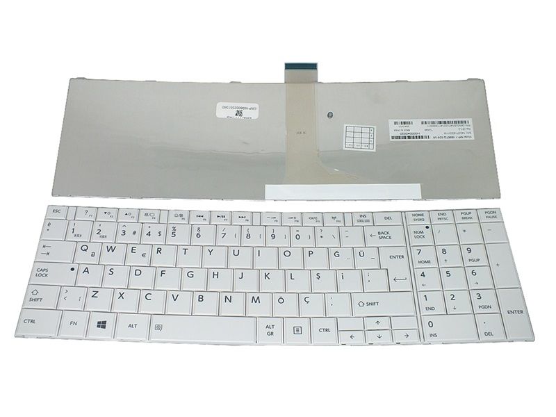 Toshiba Satellite P855 P855-33N L855-113 Klavye Beyaz / V2