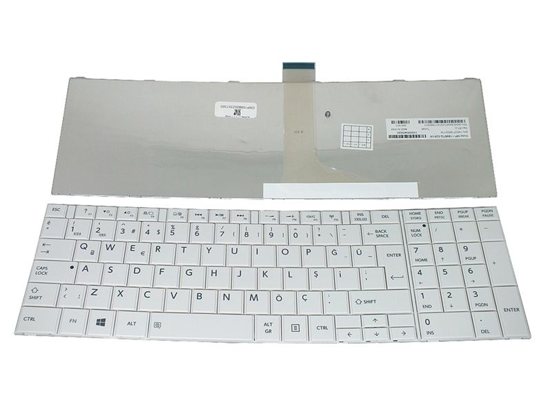 Toshiba H000045510 NSK-TVASU 0KN0-ZW1US23 Klavye Beyaz / V2