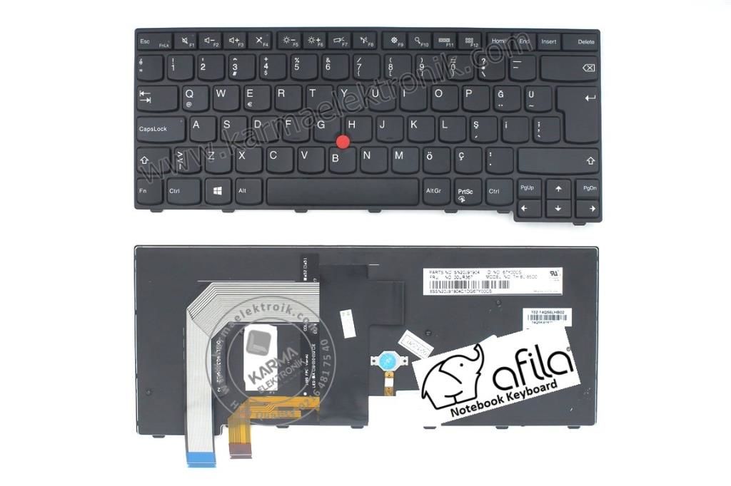 Lenovo Thinkpad T460P, T460s Serisi Notebook Klavyesi - Siyah TR