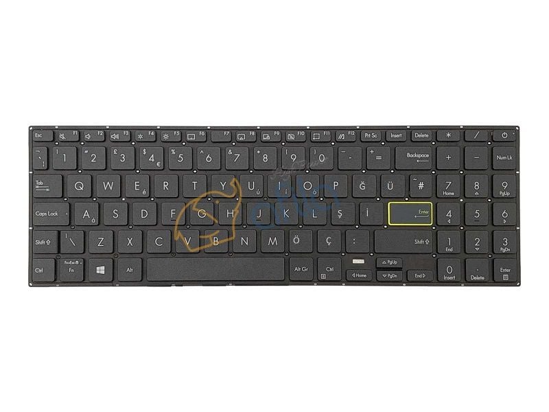 Asus VivoBook M513 Uyumlu Notebook Klavyesi, Tuş Takımı (Siyah TR)