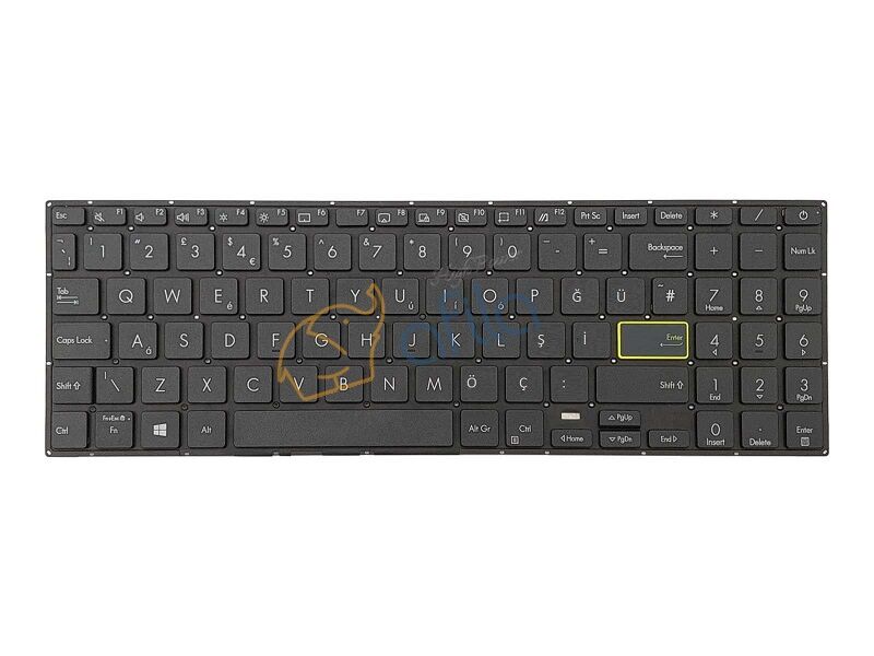 ASUS VivoBook S513 Uyumlu Notebook Klavyesi, Tuş Takımı (Siyah TR)