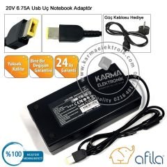 Lenovo 81Y400XTTX09, 81Y400XTTX10, 81Y400XTTX11 Notebook Adaptör, Şarj Aleti Cihazı 135W