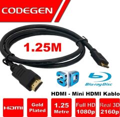 Codegen CPS18 1.25 Metre HDMI - Mini HDMI Kablo (1.25mt)