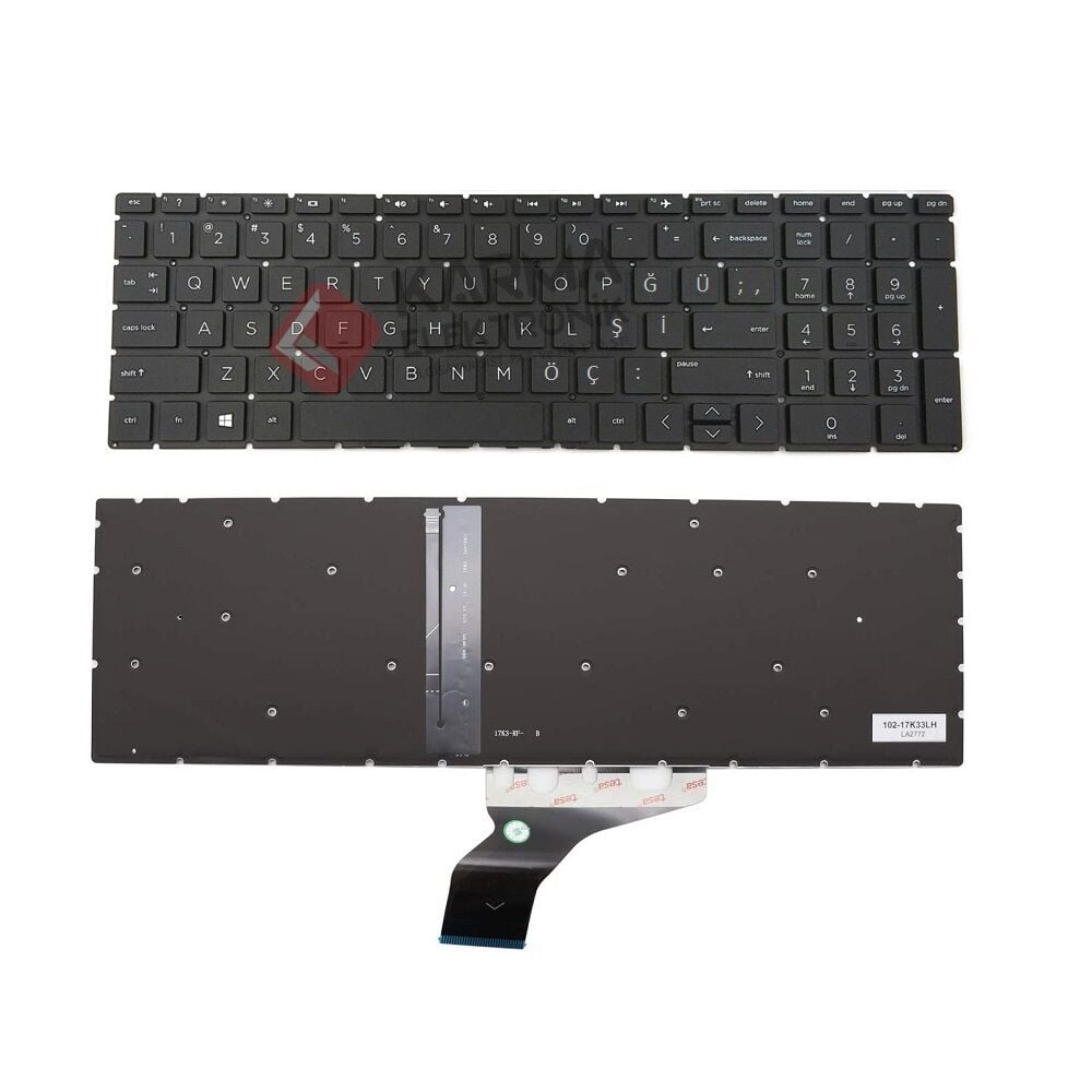 Hp Envy X360 17m-ae011xx 17t-ae000 17t-ae100 uyumlu Klavye, Tuş Takımı (Siyah TR) ışıklı