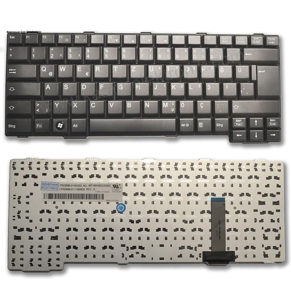 Fujitsu Lifebook E751 Notebook Klavyesi - Siyah - TR