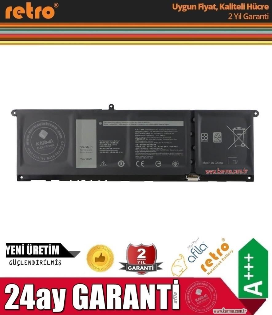 Dell İnspiron 16 5635 Notebook Bataryası, Laptop Pili / Ver.2 - 4Cell