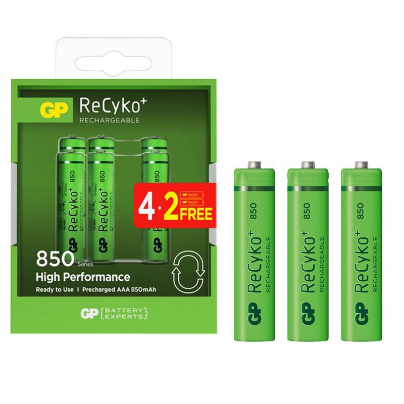 GP RECYKO 850MA İNCE KALEM ŞARJLI 4+2 6'LI PAKET FİYAT