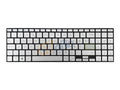 Asus VivoBook 15 K513EP-L1576T Uyumlu Notebook Klavyesi, Tuş Takımı (Silver, Gri TR) ışıklı