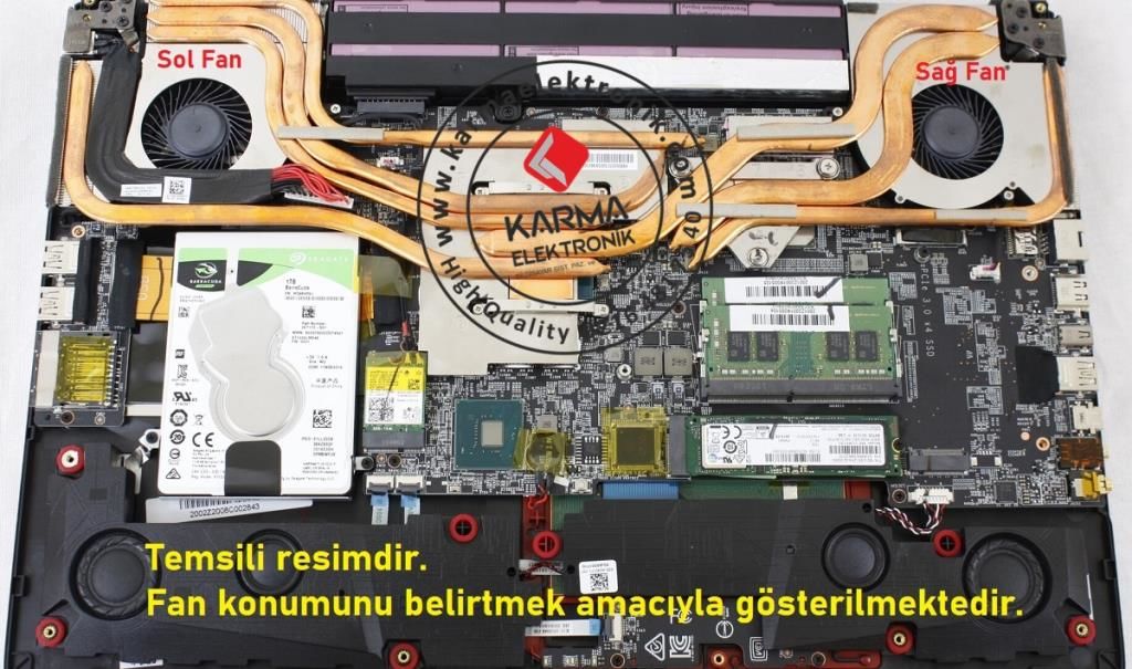 MSI GL73 8SE-025UK Notebook Cpu ve Gpu Fanı, Sağ-Sol SET (Msi)