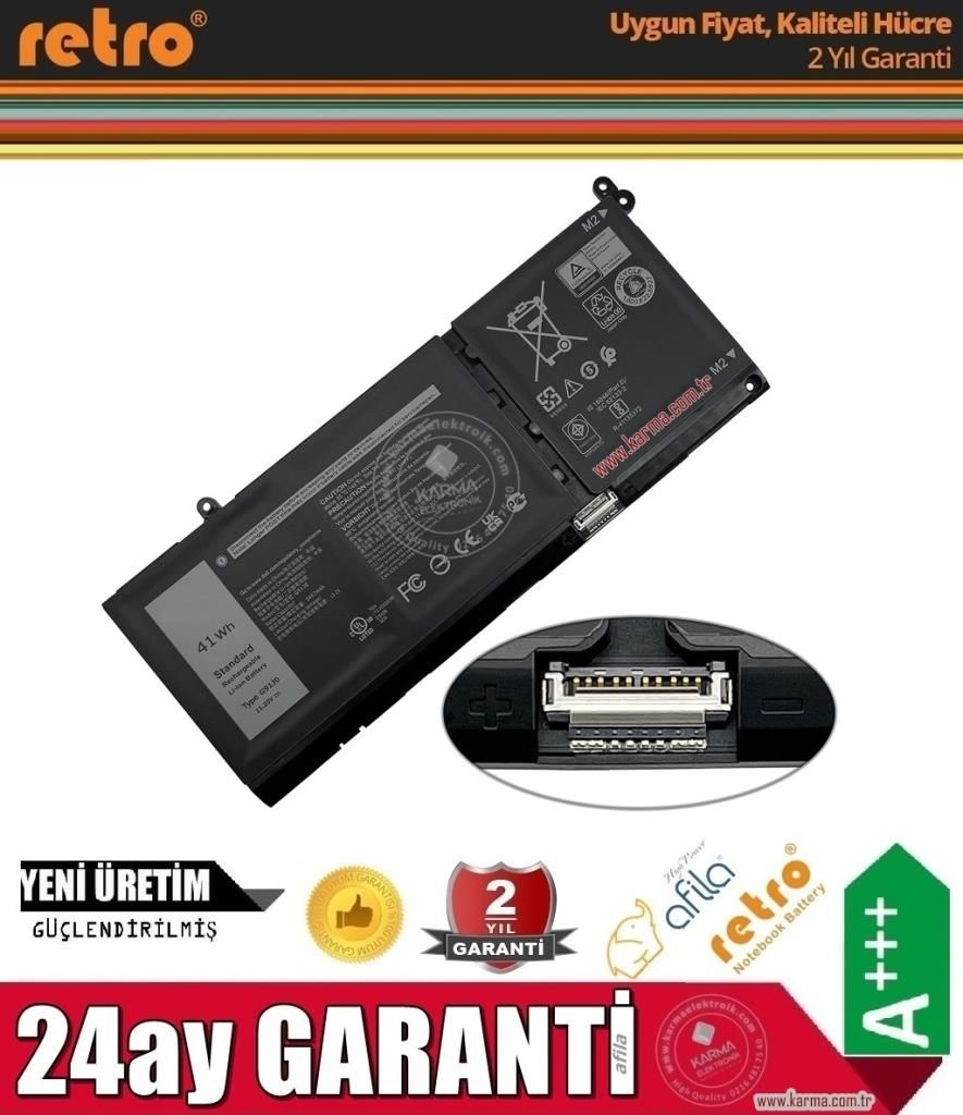 Dell İnspiron 13 5320 Notebook Bataryası, Laptop Pili / Ver.1 - 3Cell
