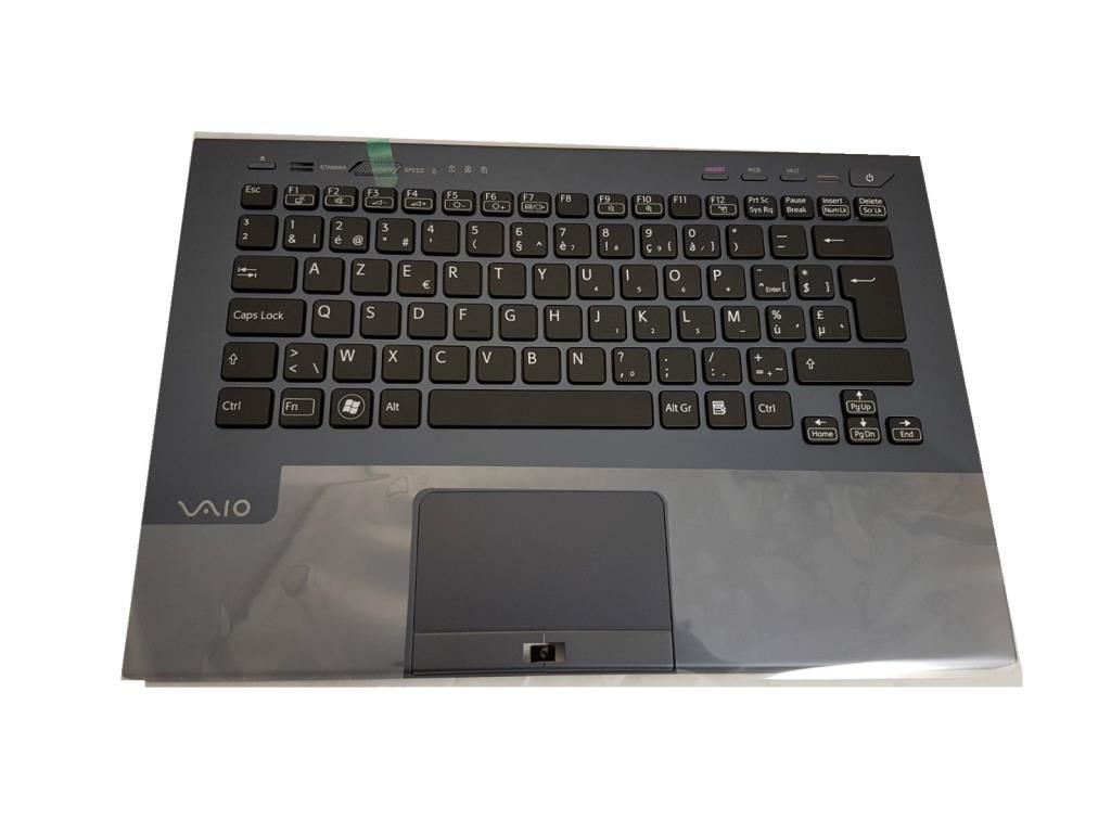 Sony VPCSD VPC-SD Klavyesi - Üst Kasa - Koyu Gri - TR - Işıklı