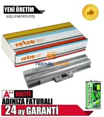 Sony Vaio VPCF13C5E VPCF13D4E VPCF13E1E Bataryası, Pili / Gri