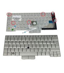 Hp Compaq 2710p, HP EliteBook 2730P Klavye Silver, Gri TR 90.4Y807.S0T, V070130BK2, 20101200203