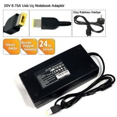 Lenovo ideaPad 81LK014BTX, 81LK014CTX Şarj Adaptörü 135W 6.75A