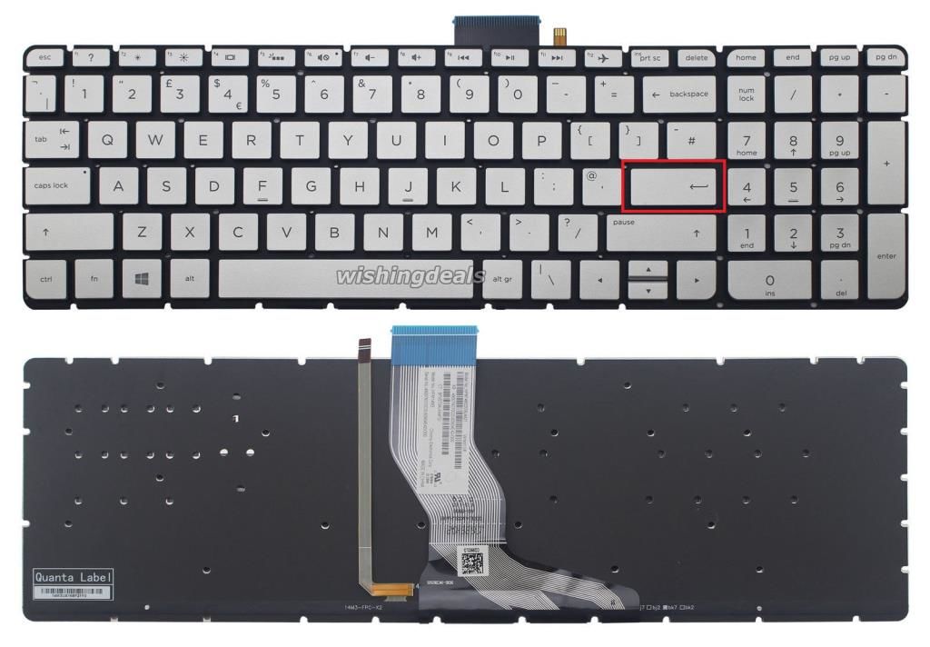 HP Pavilion 15-bc300nt (2PK36EA) Notebook Klavyesi (Silver, Gri TR) ışıklı