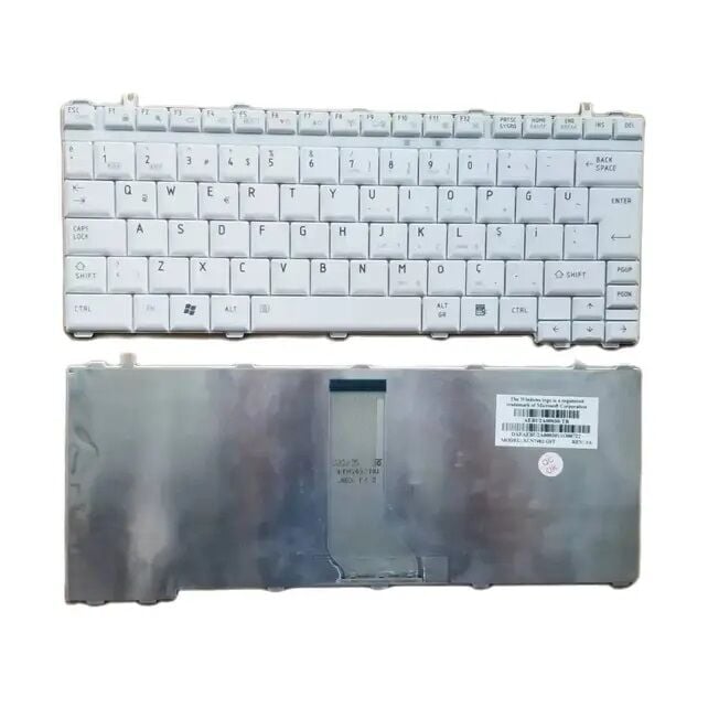 Toshiba Satellite U505-S2006RD U505-S2006WH Notebook Klavyesi - Beyaz TR