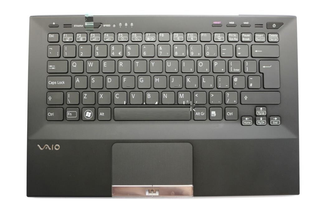 Sony VPCSA Notebook Klavyesi - Üst Kasa - Siyah - TR - Işıklı
