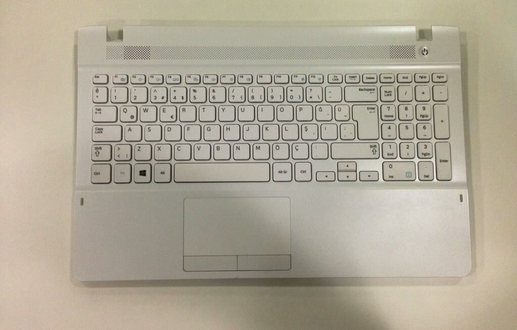 Samsung NP275E5E Notebook Klavyesi - Üst Kasa - Beyaz - TR