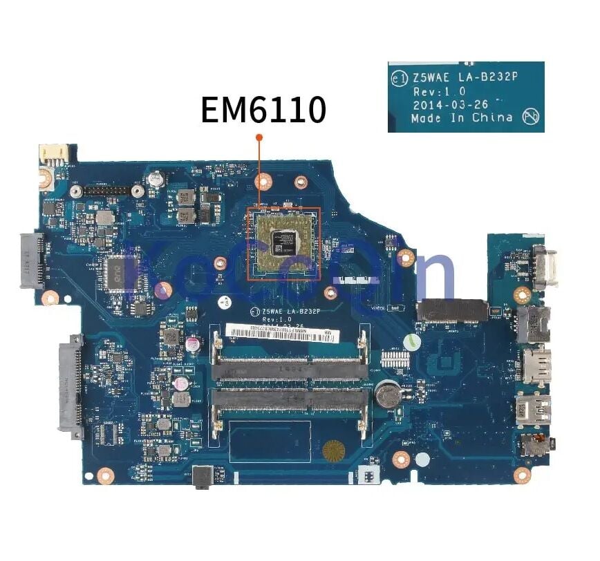 Acer Aspire E5-511 E5-521 E5-531 E5-551 E5-571 V3 572 Notebook Anakart Amd A4-6210 İşlemcili - LA-B232P Mainboard