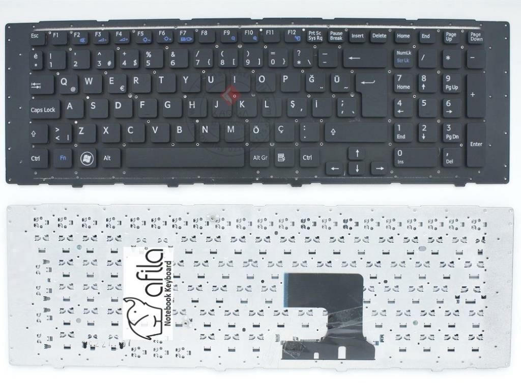 Sony Vaio VPCEJ, VPC-EJ, VPCEJ1, VPCEJ2, PCG-91211, PCG-91311 116646G, AEHK2A00010 Klavye, Siyah TR
