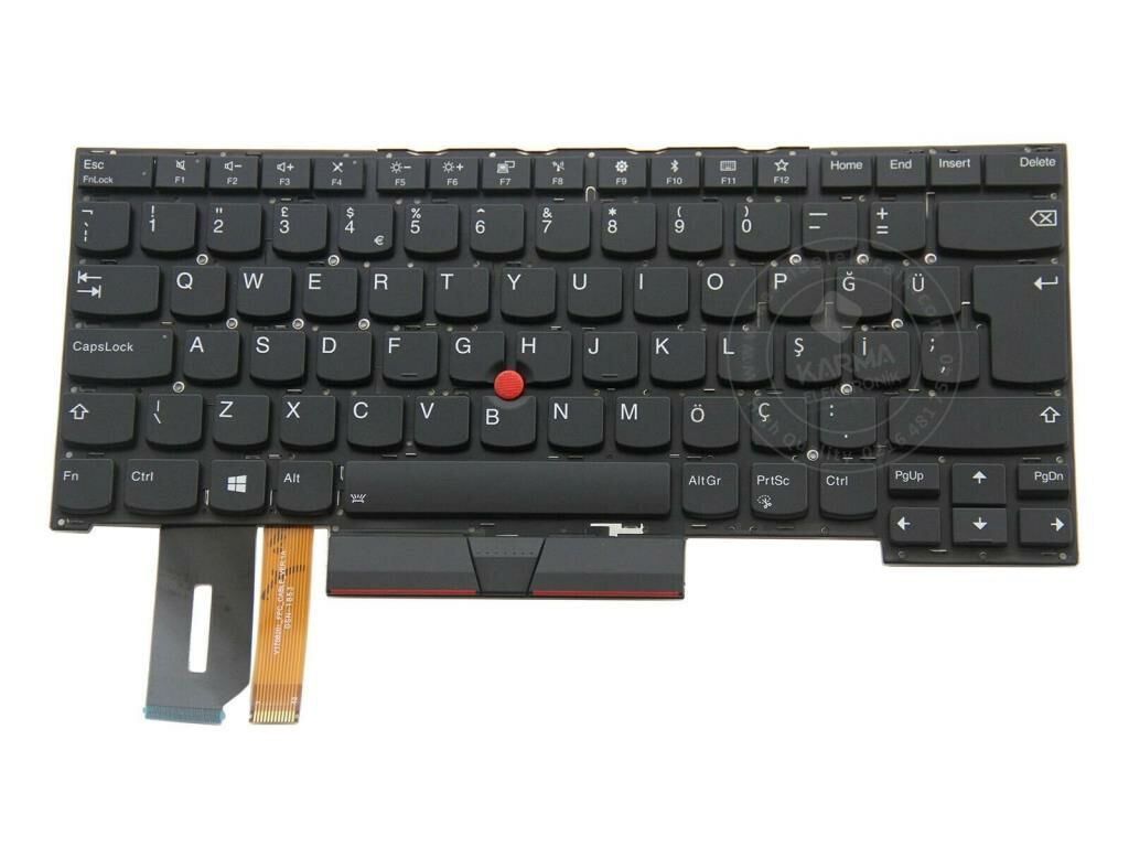 Lenovo Thinkpad T14 Gen 1 Type 20UD 20UE uyumlu Notebook Klavyesi (Siyah TR) / ışıklı