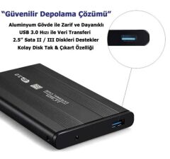 2.5 Hdd Kutusu Usb 3.0 Hardisk Kutusu Metal Gövde Harici Kutu Ssd Kutusu Desteği Windows Mac uyumlu