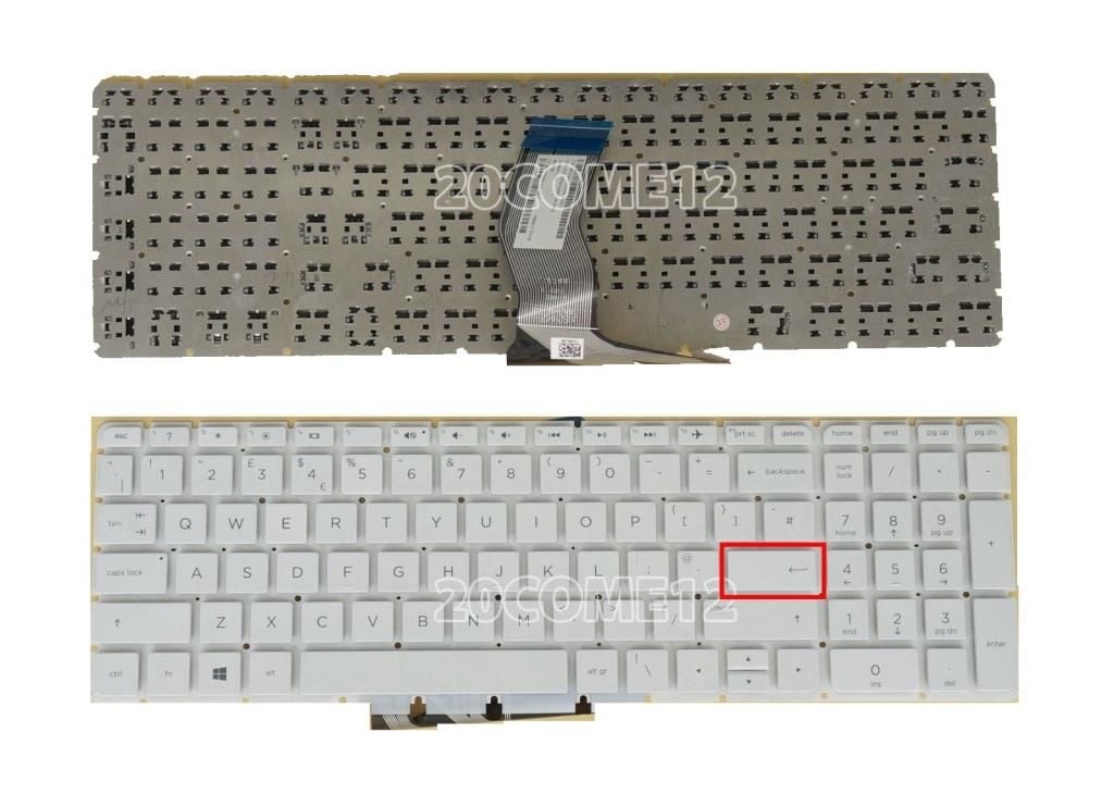 Hp 15-AU113NT, 15-AU114NT Notebook Klavyesi - Beyaz - TR