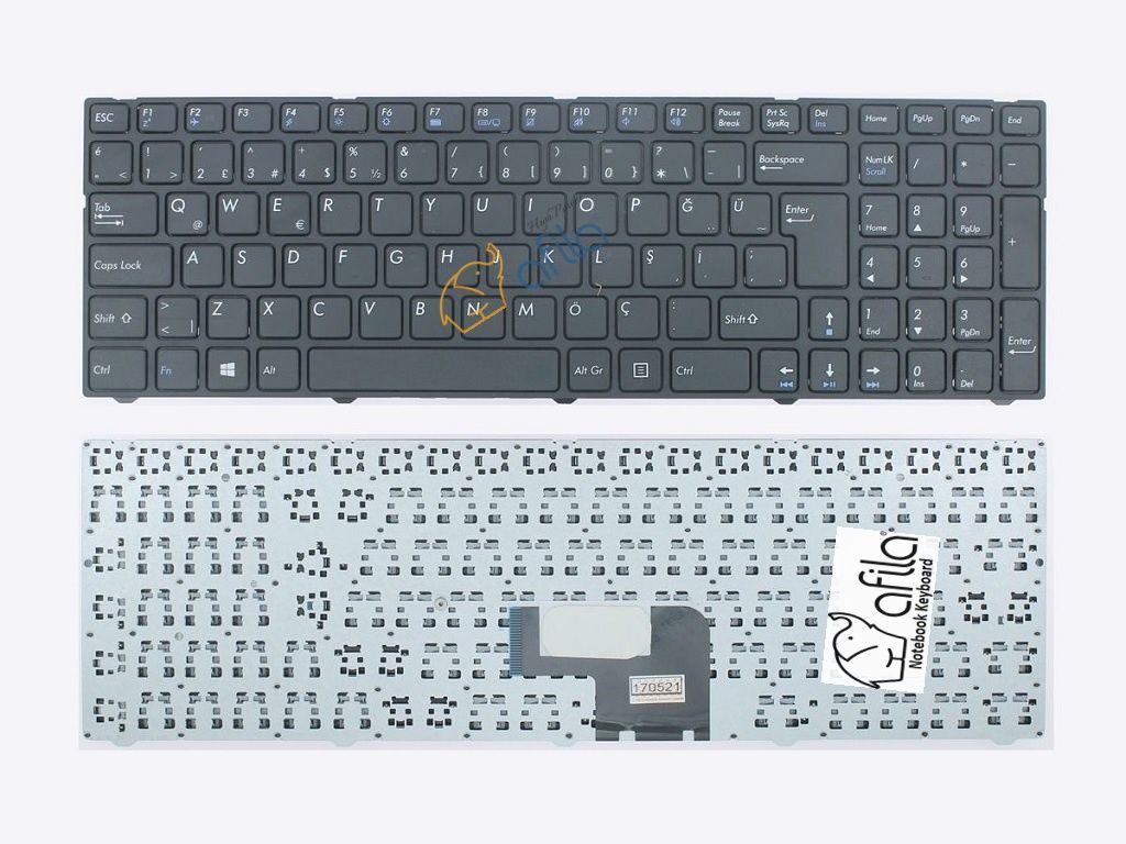 Casper Nirvana C710-7500 Notebook Klavyesi, Laptop Tuş Takımı (Siyah TR) Ver.2