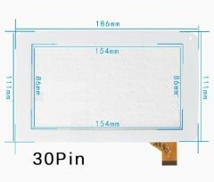 7'' inç ZP9020-7 kncmd708s uyumlu 7'' inç Siyah Dokunmatik
