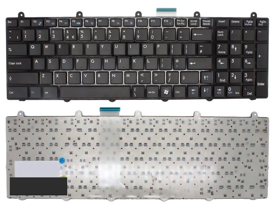 Msi GE70 2QD-820XTR, GE60 2QD-1018XTR Klavyesi (Siyah TR) MSI Üstten Vidalı