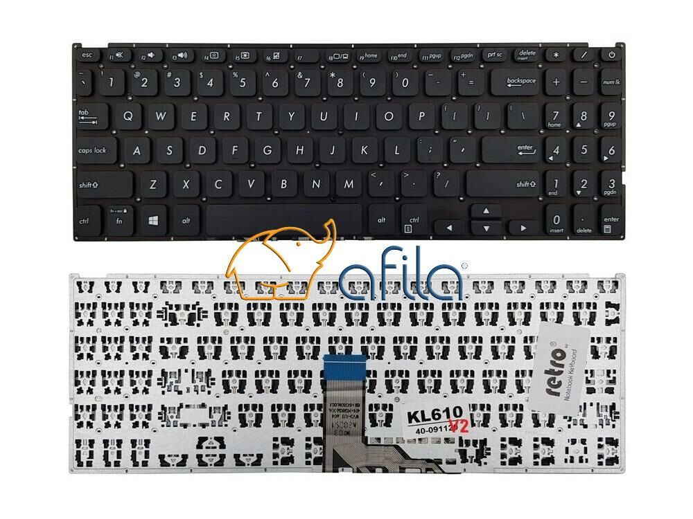 ASUS VivoBook S512DK S512FA S512FB S512FL S512UA Notebook Klavyesi (Füme Siyah TR)