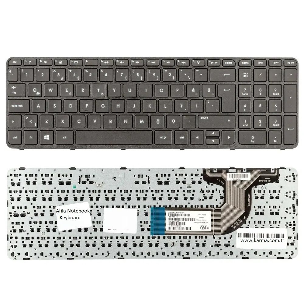HP 15-r100nt, 15-r111nt Notebook Klavyesi, Laptop Tuş Takımı (Siyah TR)