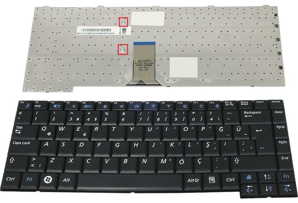 Samsung R70 R510 P510 Notebook Klavyesi - Siyah - TR