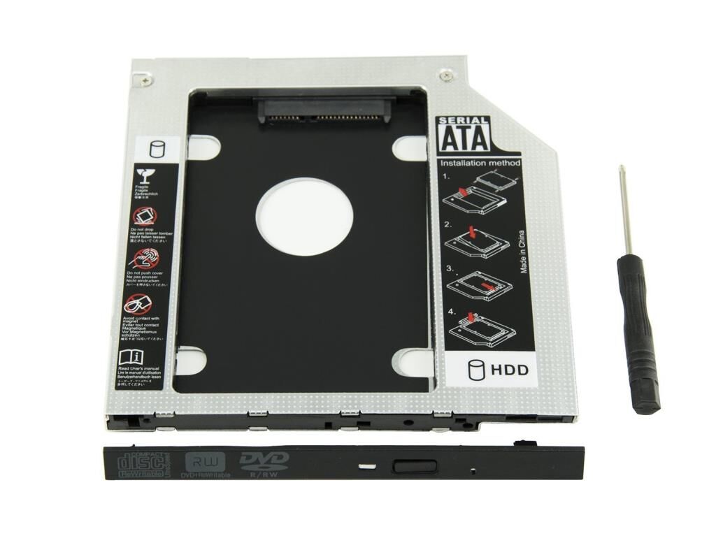Monster uyumlu DVD-SSD Çevirici Adaptör Kızak 12.5mm Kalın Versiyon