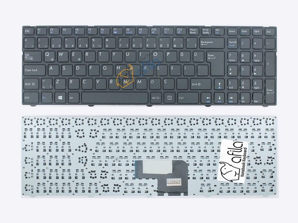 Casper Nirvana NB 15.6 C700 Serisi Notebook Klavyesi, Laptop Tuş Takımı (Siyah TR) Ver.2