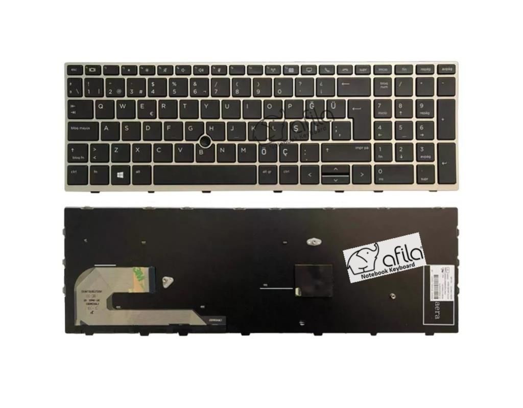 HP EliteBook 850 G6, 855 G6 Notebook Klavyesi - Tuş Takımı (Siyah TR)