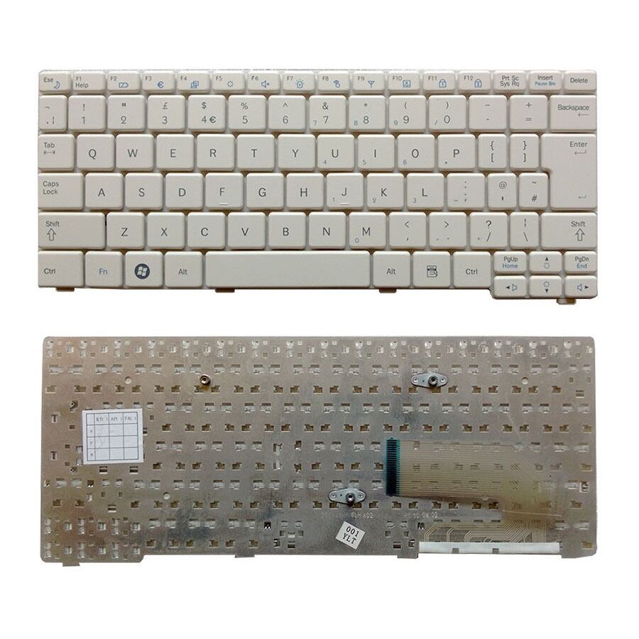 Samsung N145, N148, N150, N130 Notebook Klavyesi - Beyaz - TR