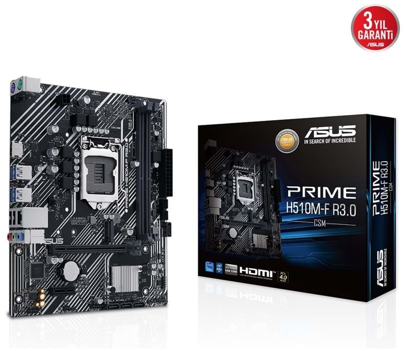 ASUS Prime H510M-F R3.0-CSM 1200P DDR4 SES GLAN HDMI SATA3 USB3.2 mATX